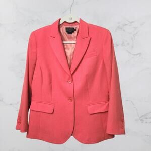 Pendleton 100% Virgin Wool Coral Color Blazer Size 10